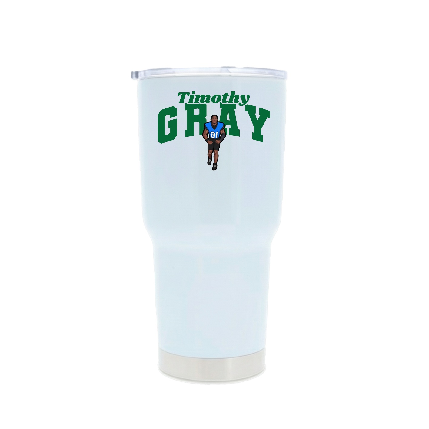 30oz Stainless Steel Tumbler — Signature Arch in White