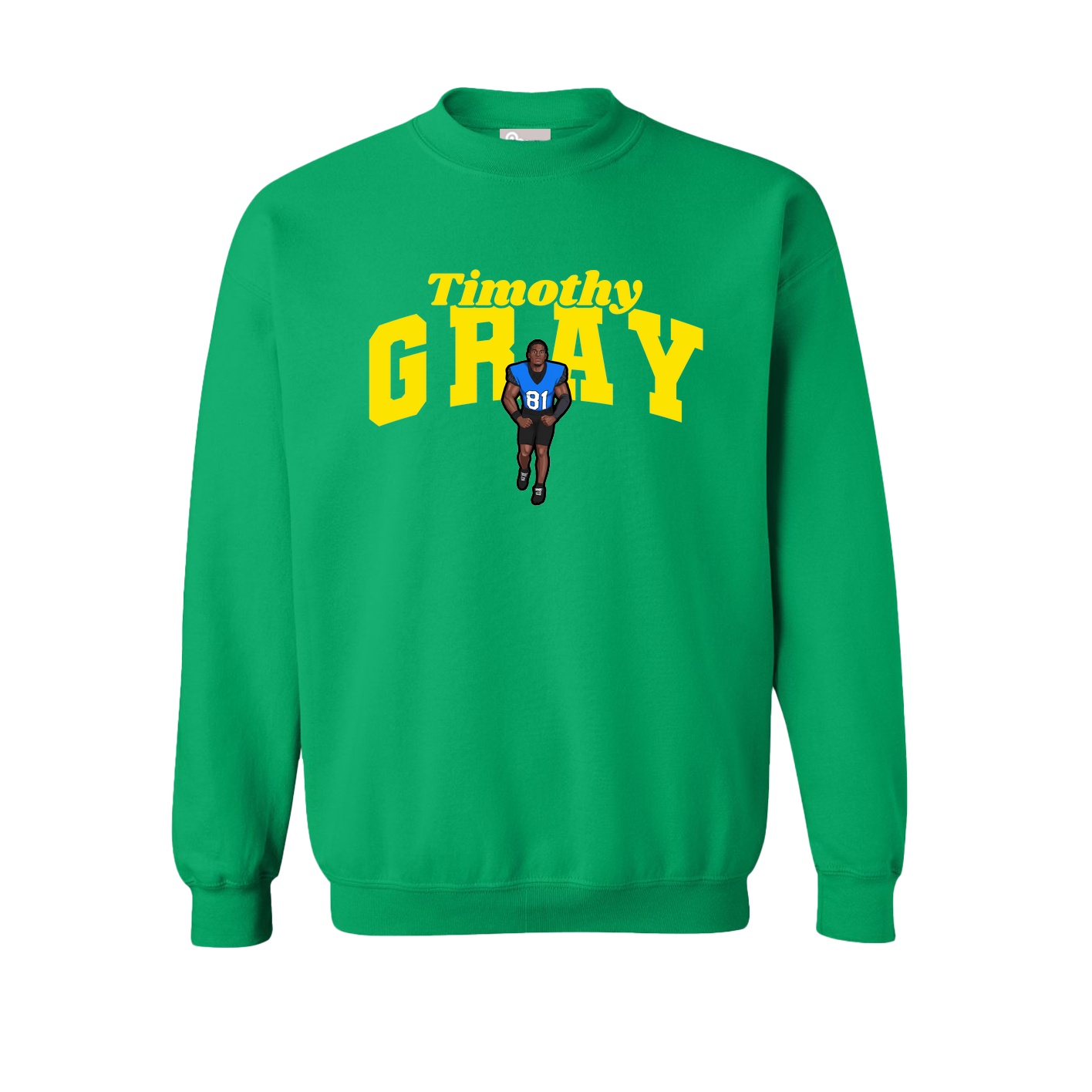 Fleece Crew — Signature Arch in Green