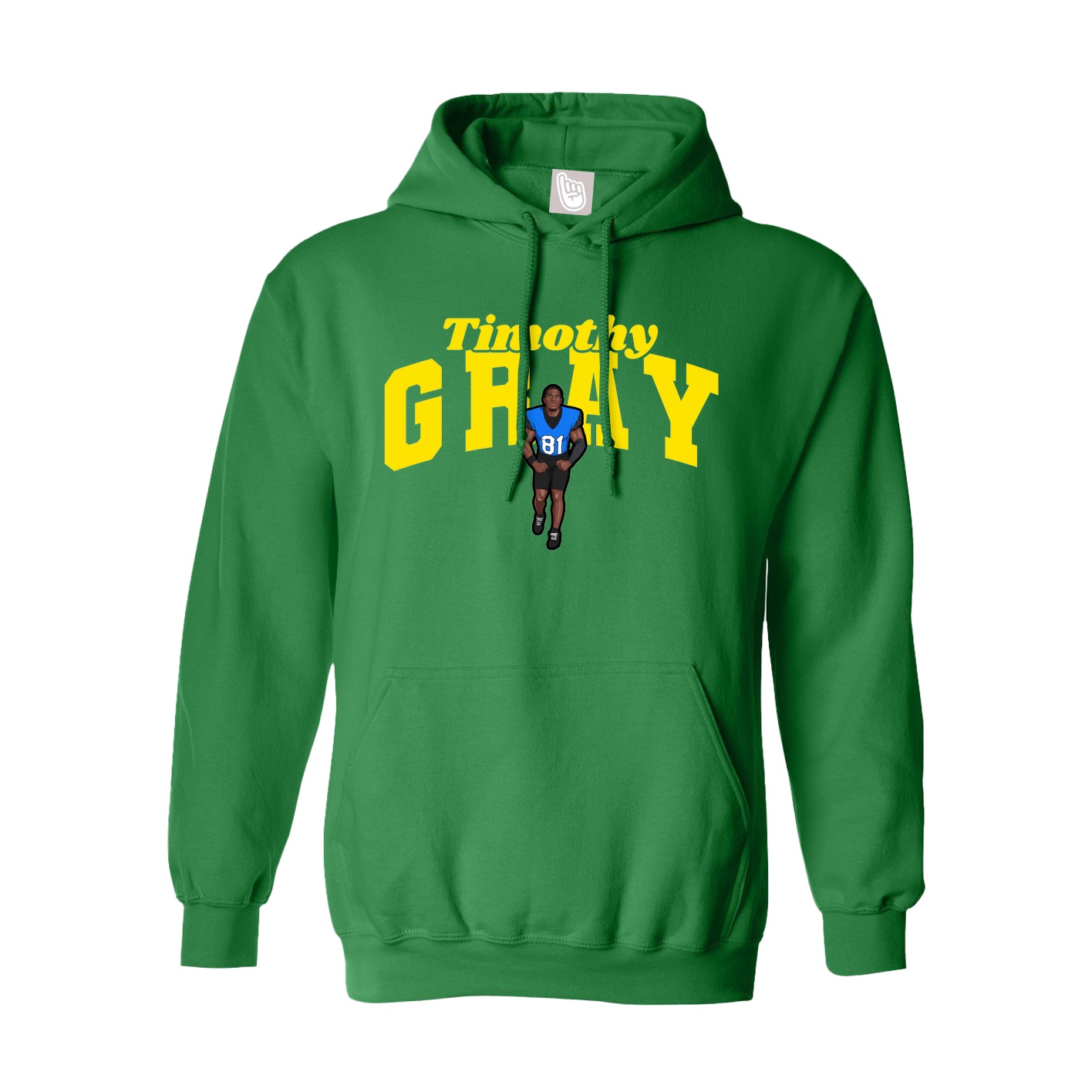 Youth Hoodie — Signature Arch in Green
