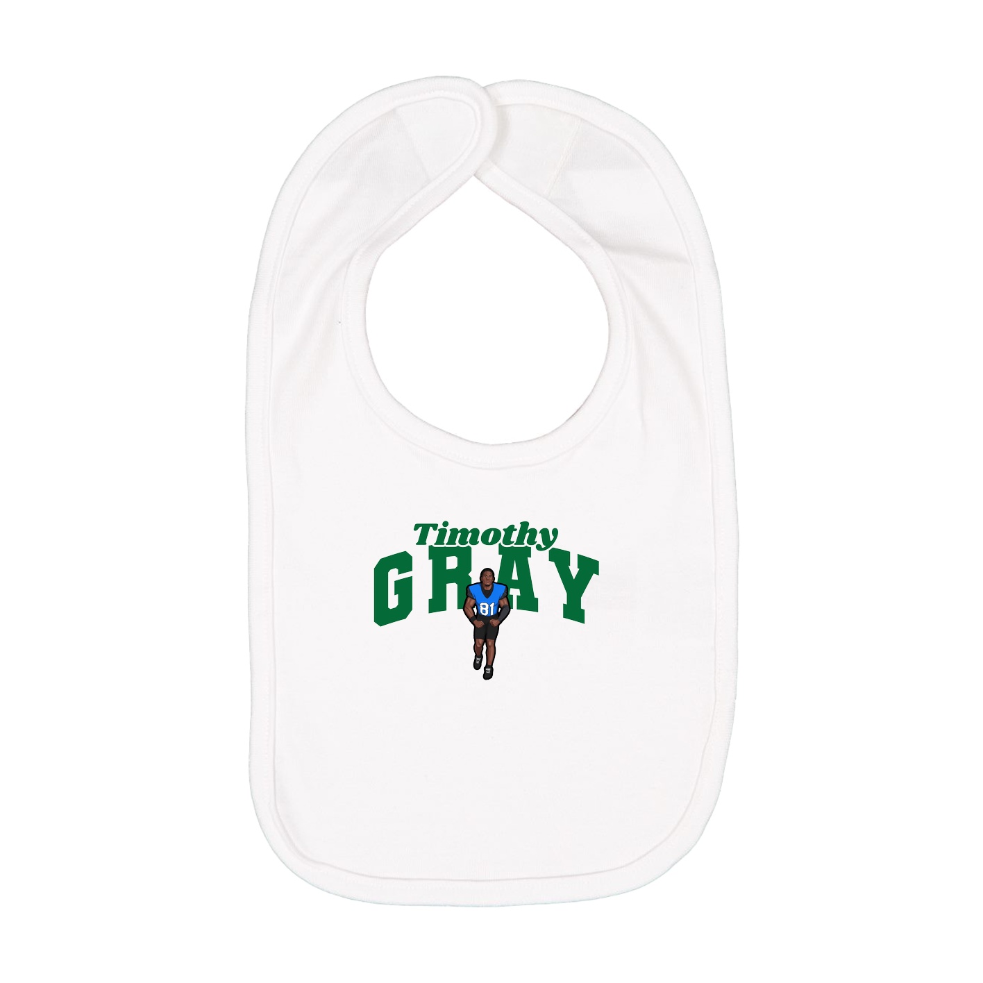 Infant Bib — Signature Arch in White