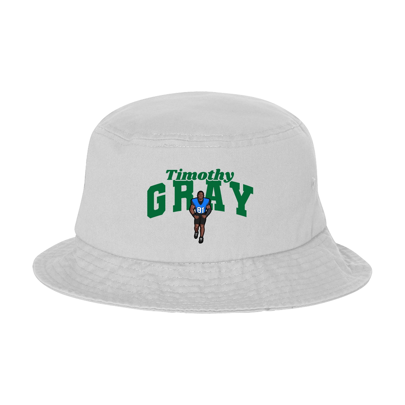 Bucket Cap — Signature Arch in White