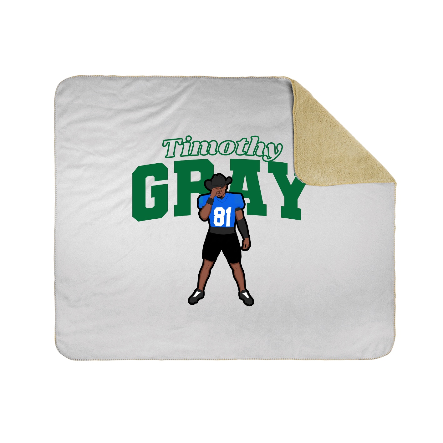 Throw Blanket — Name Arch in White