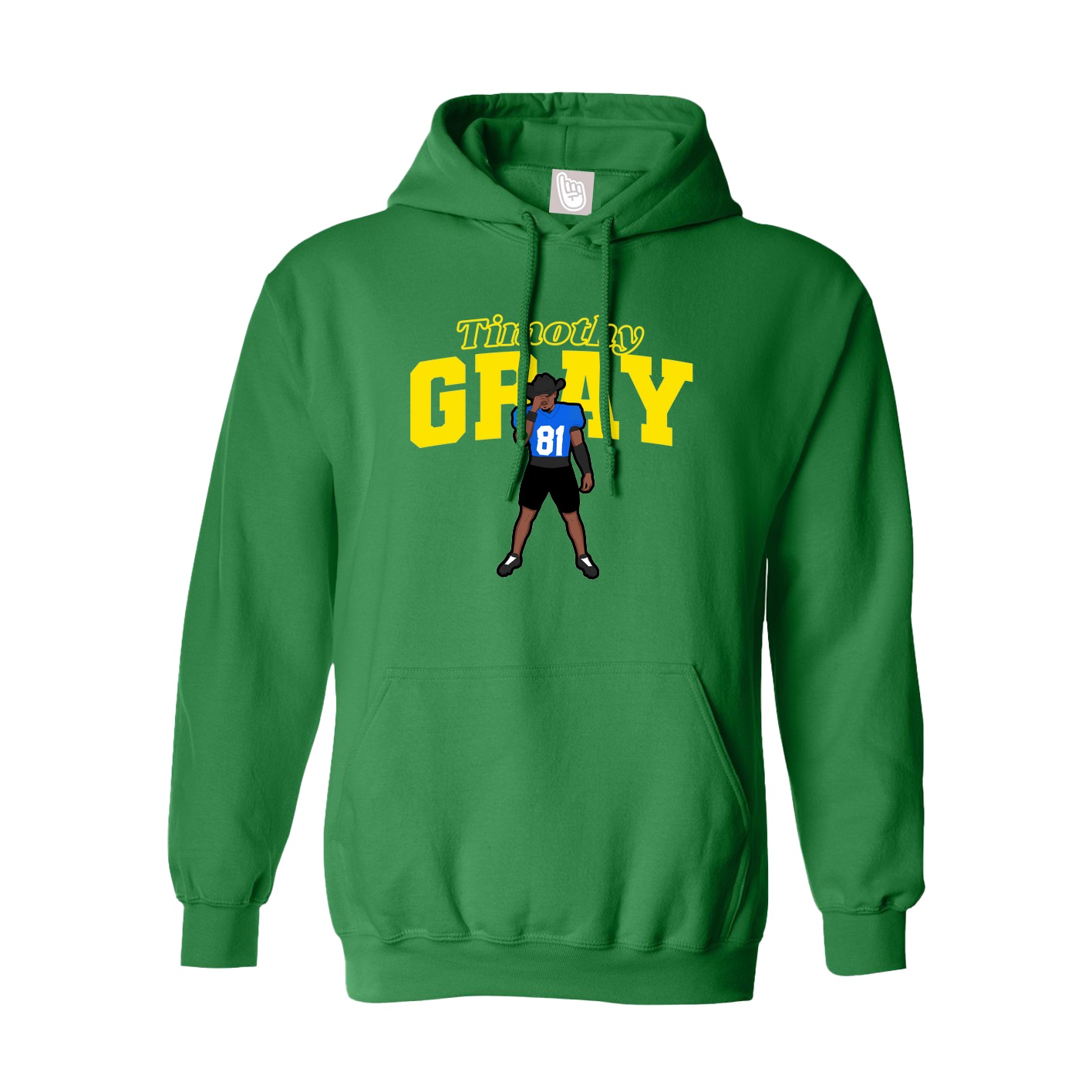Hoodie — Name Arch in Green