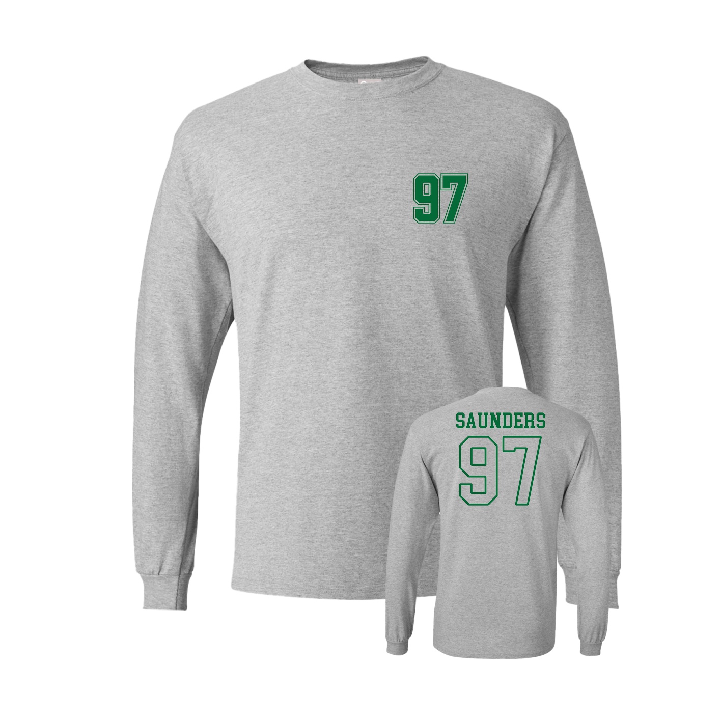 Long Sleeve Tee — Chest Back in Grey