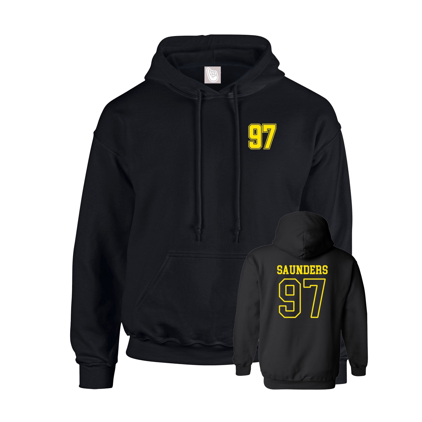 Youth Hoodie — Chest Back in Black