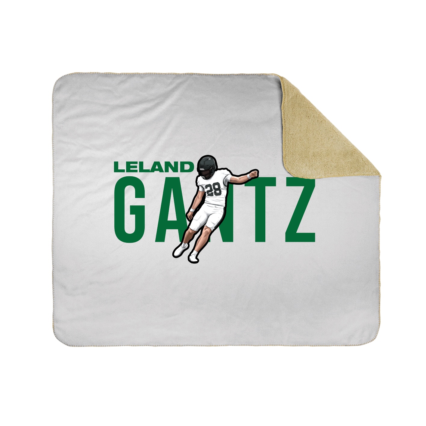 Throw Blanket — Player Name in White
