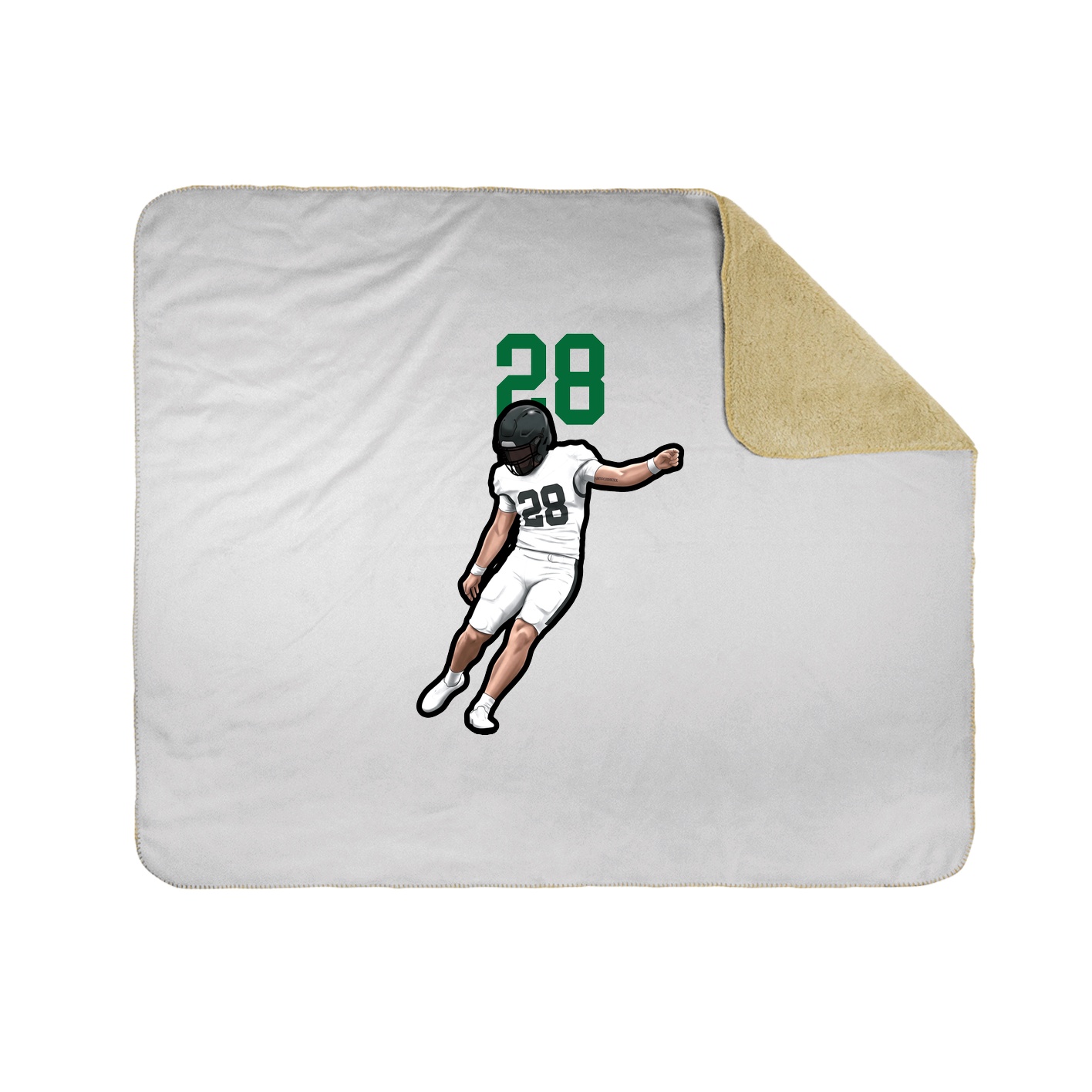 Throw Blanket — Number Top in White