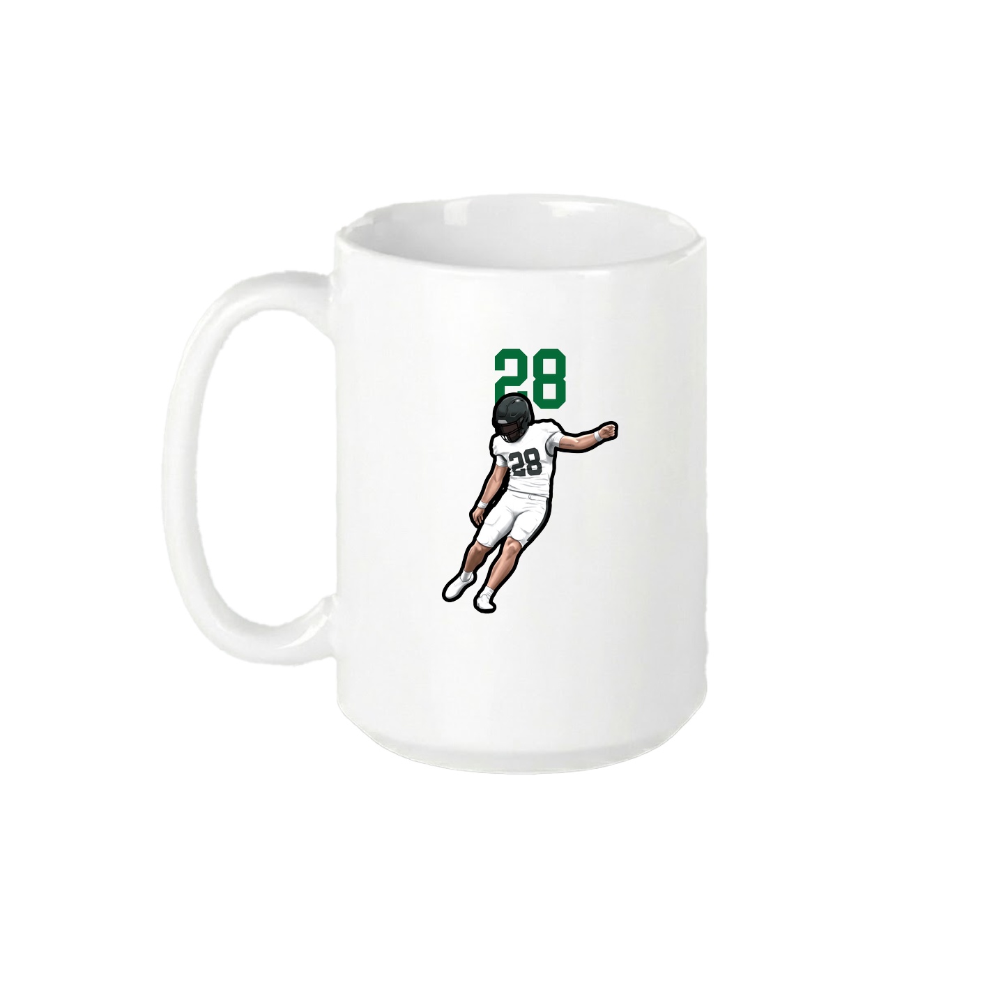 15oz Coffee Mug — Number Top in White