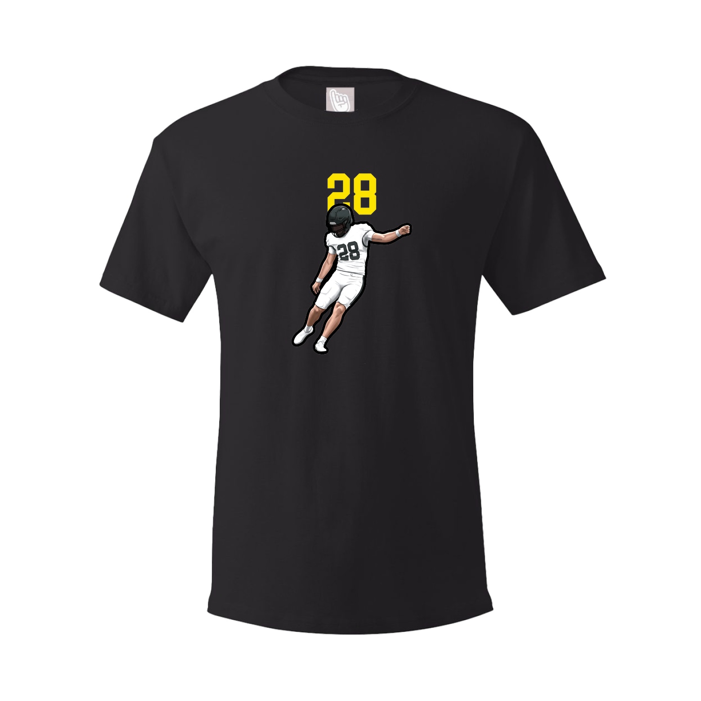 Youth Tee — Number Top in Black