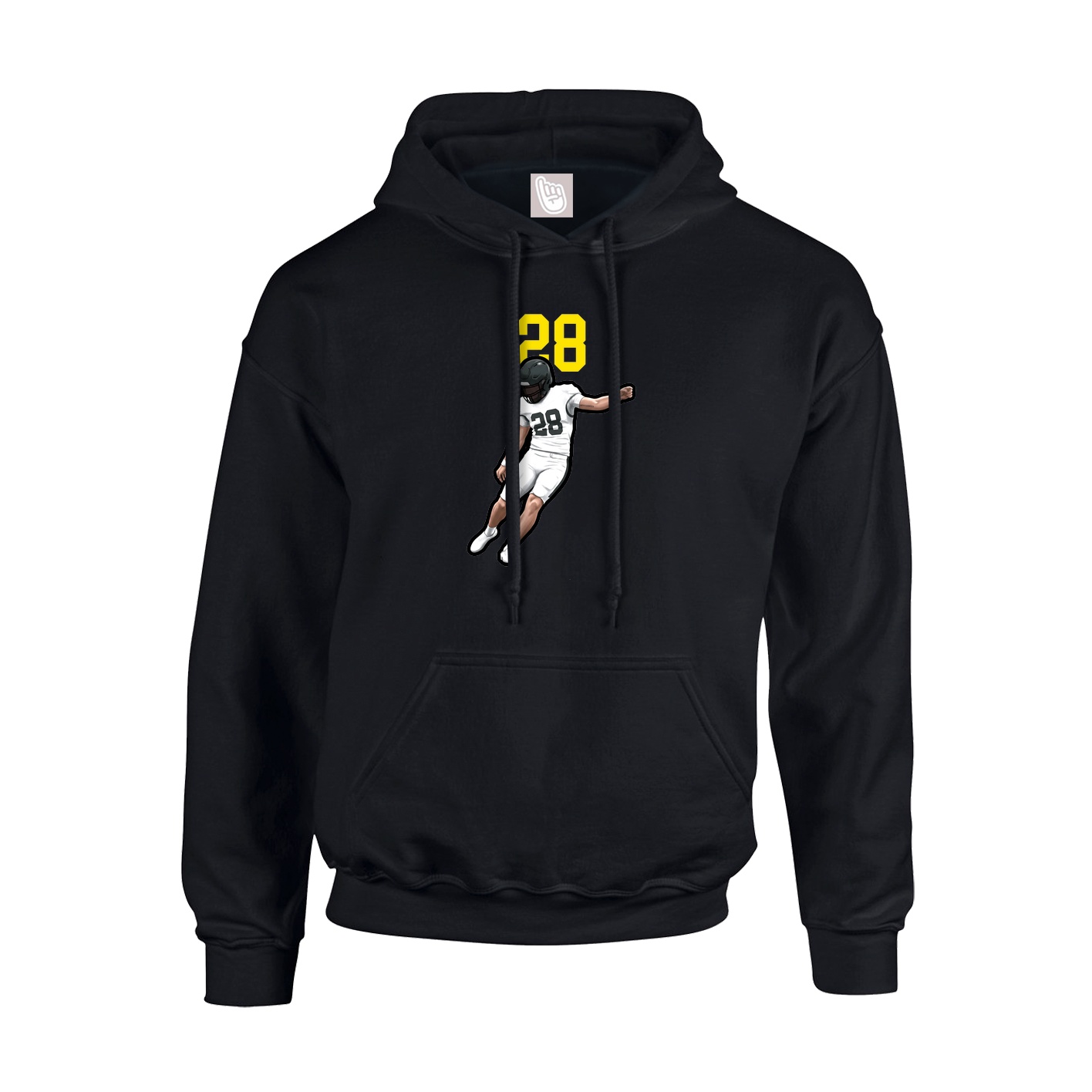 Youth Hoodie — Number Top in Black