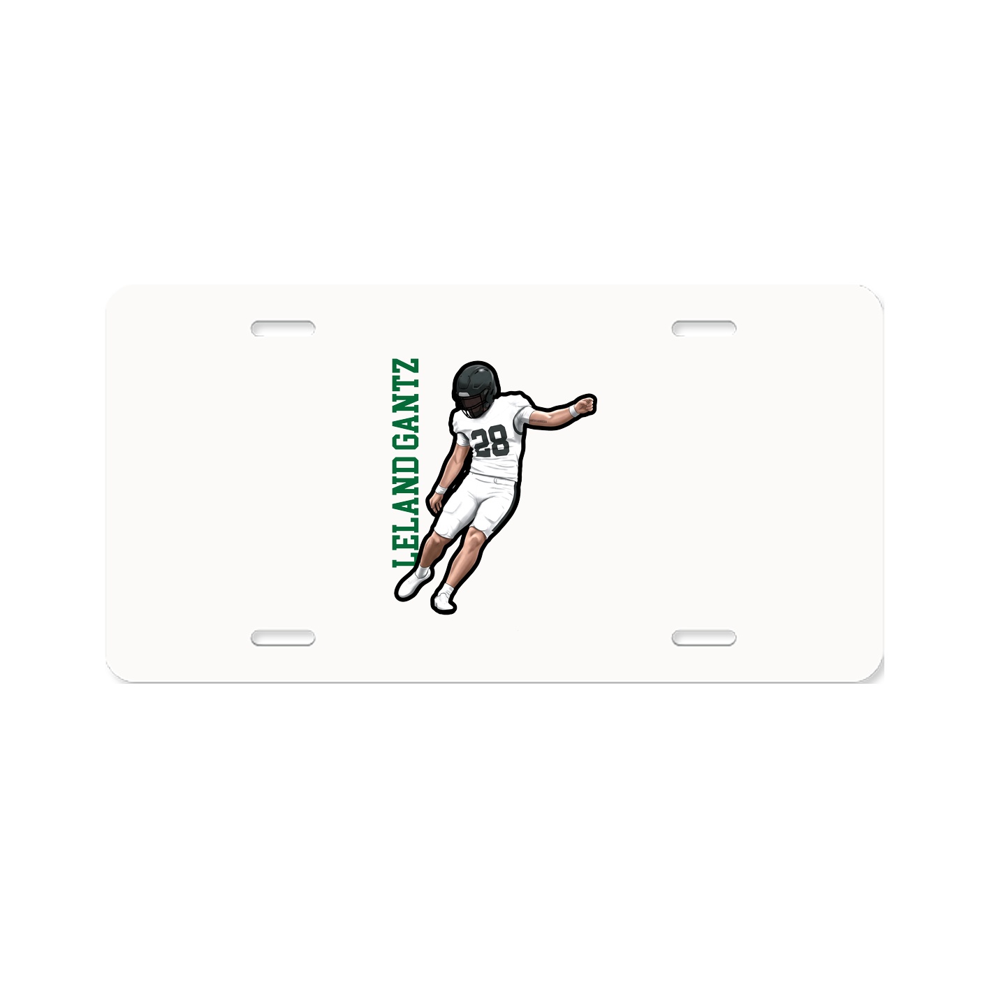 License Plate — Name Vertical in Classic