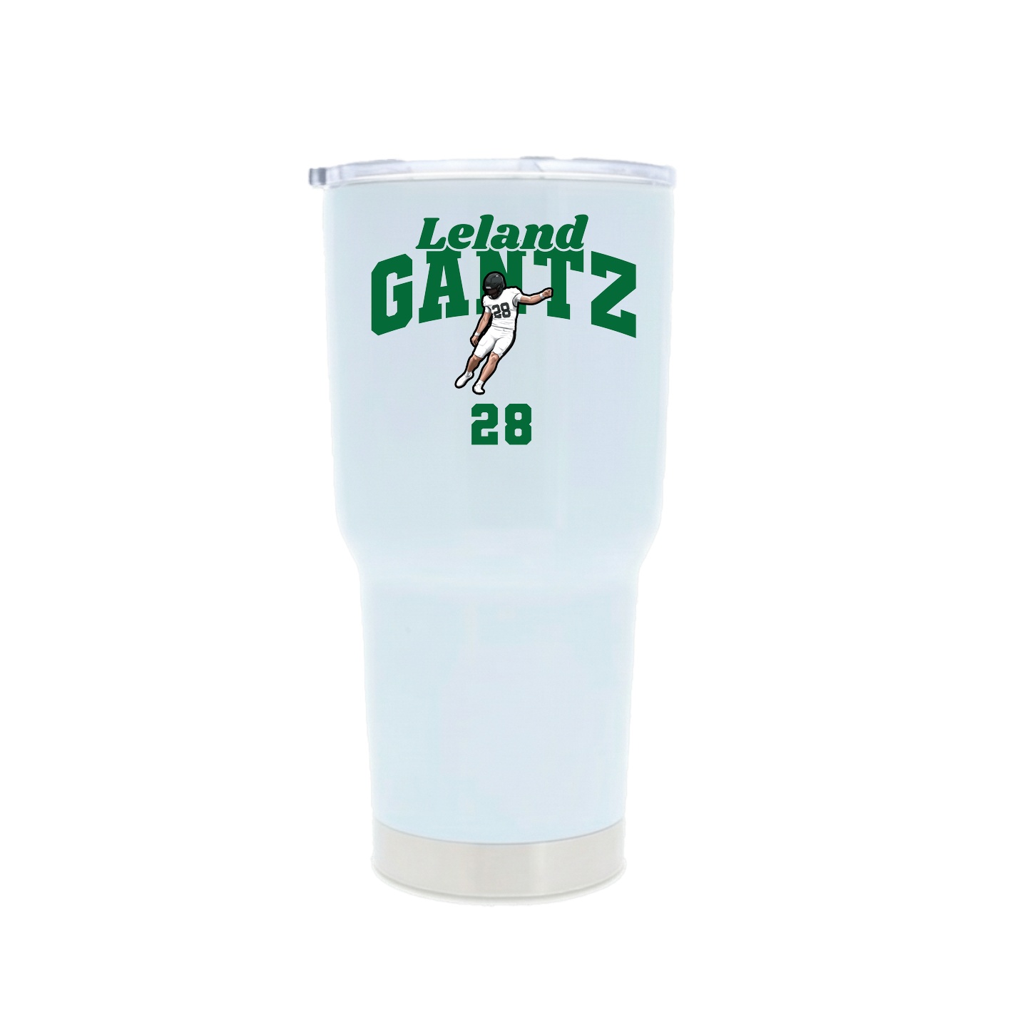 30oz Stainless Steel Tumbler — Signature Arch in White