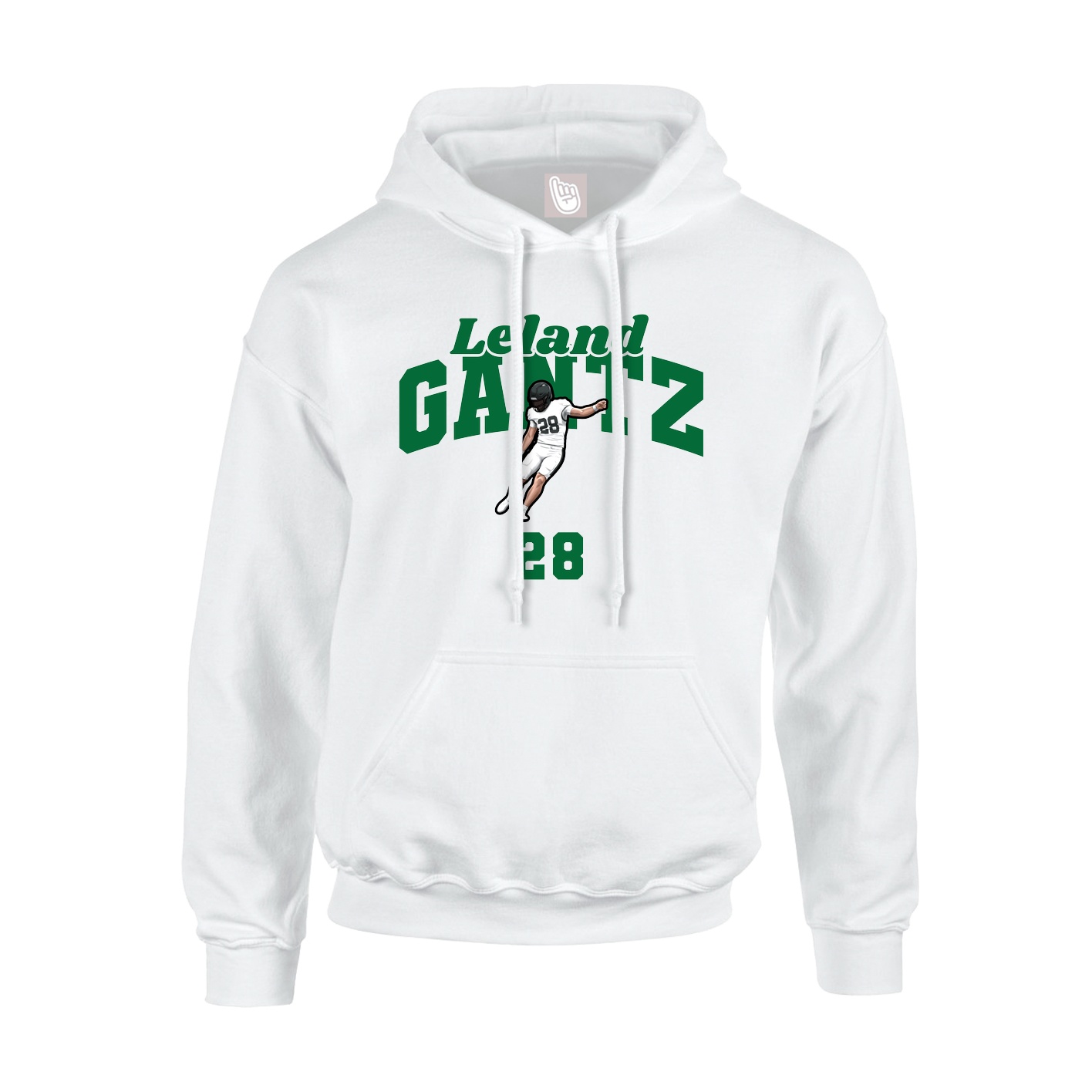 Hoodie — Signature Arch in White