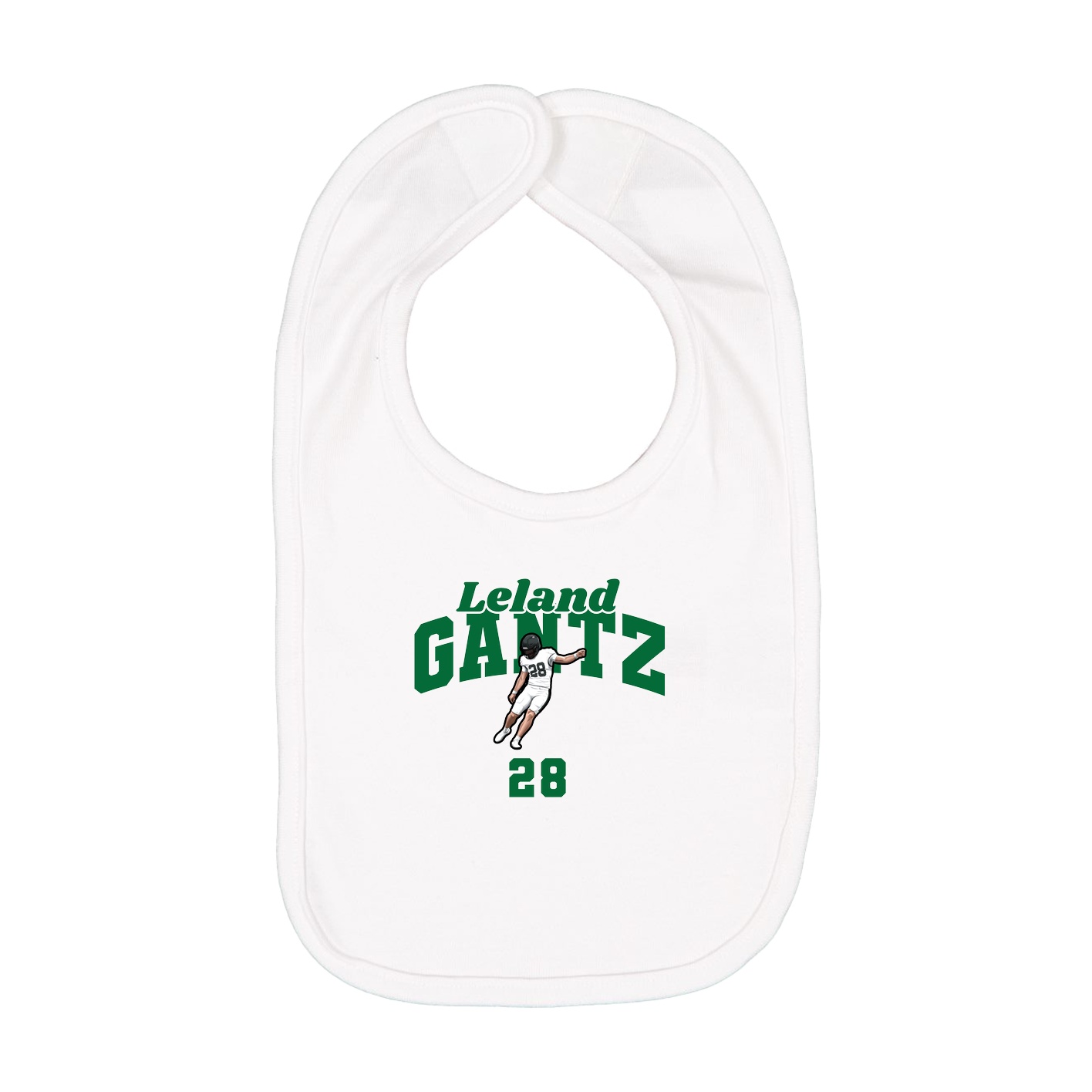 Infant Bib — Signature Arch in White