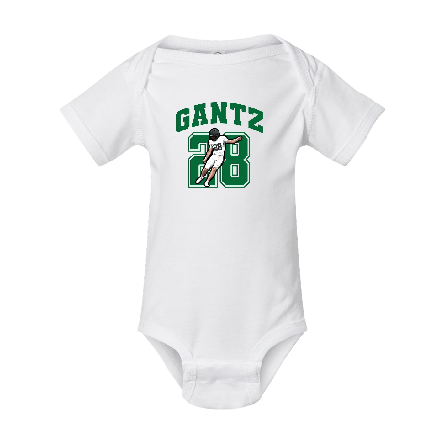 Baby Onesie — Number in White