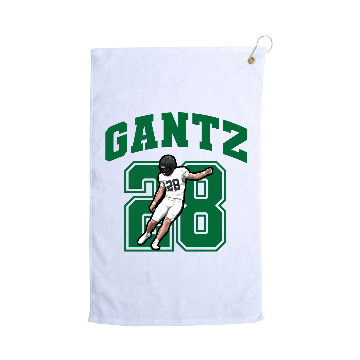 Golf Towel — Number in White