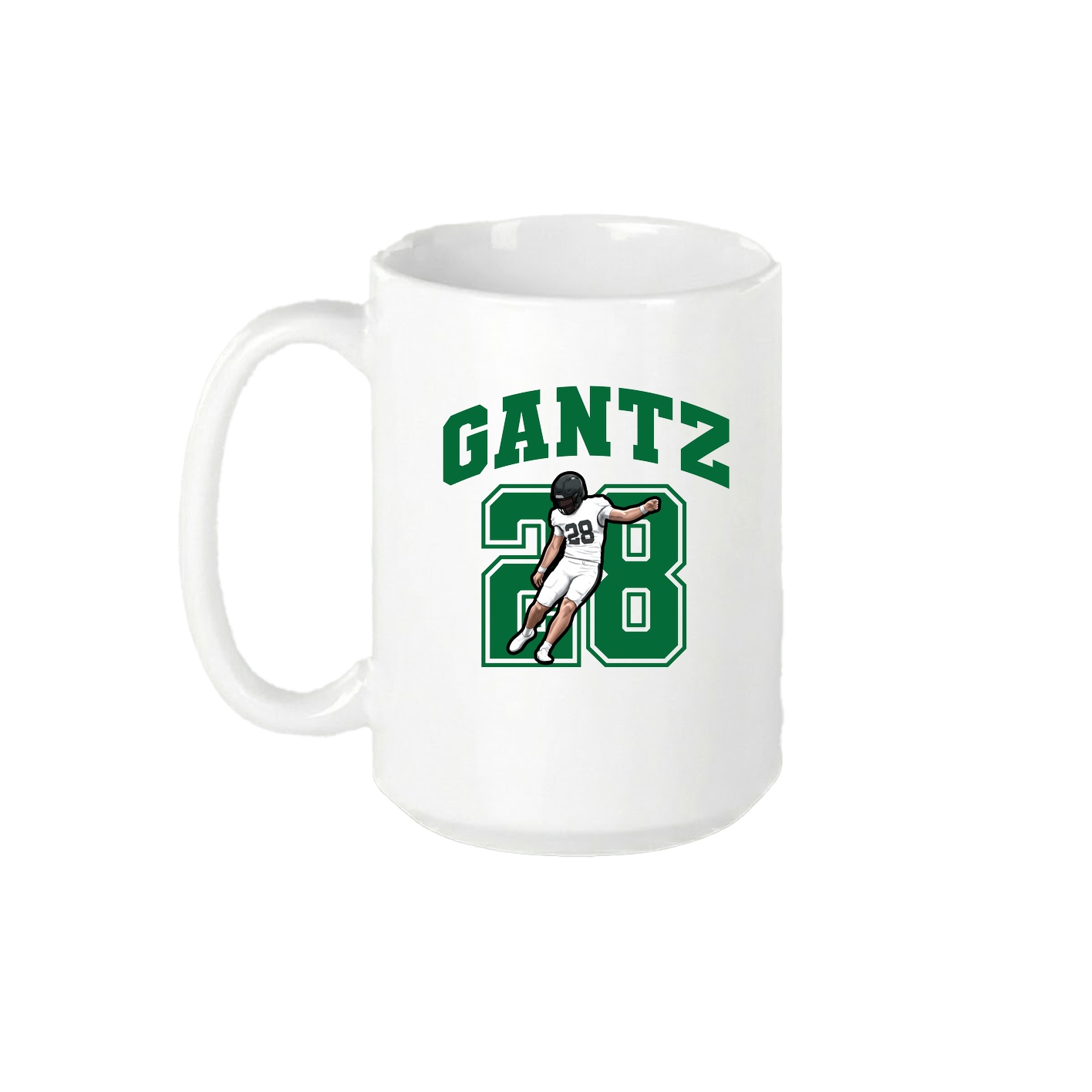 15oz Coffee Mug — Number in White