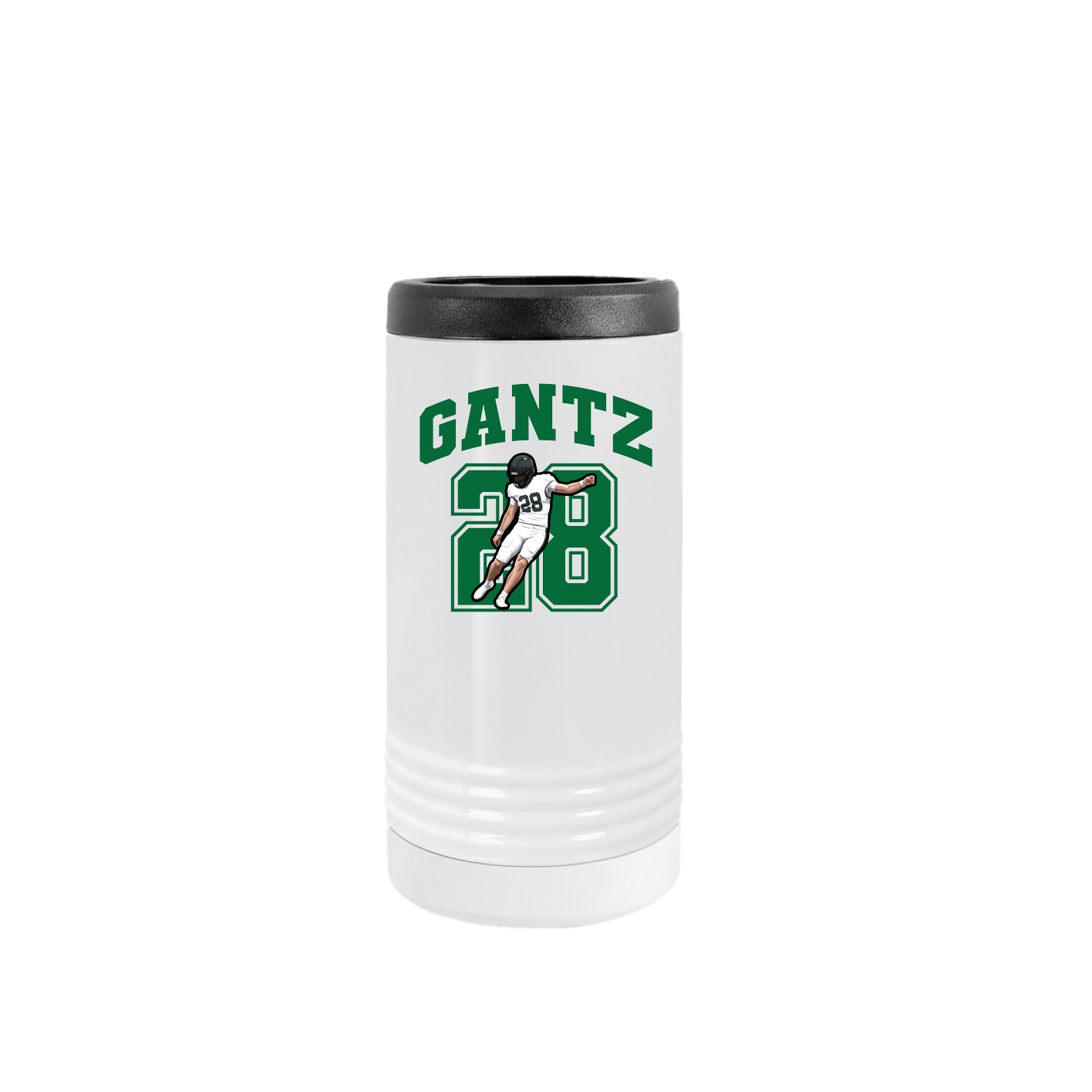 Slim Beverage Holder — Number in White