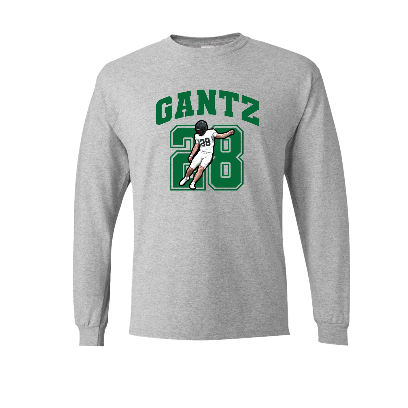 Long Sleeve Tee — Number in Grey