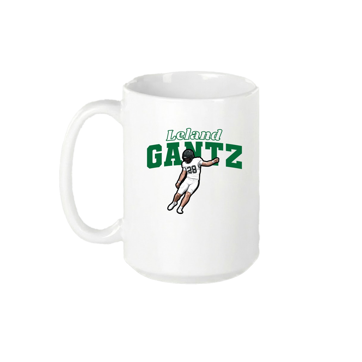 15oz Coffee Mug — Name Arch in White