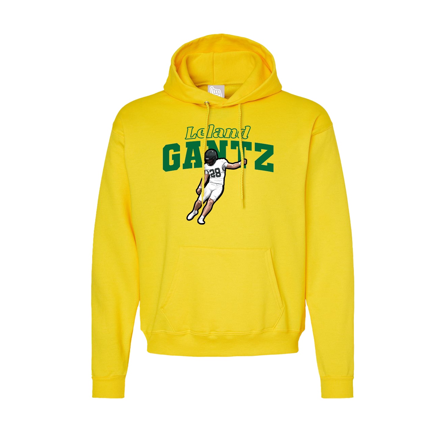 Hoodie — Name Arch in Yellow