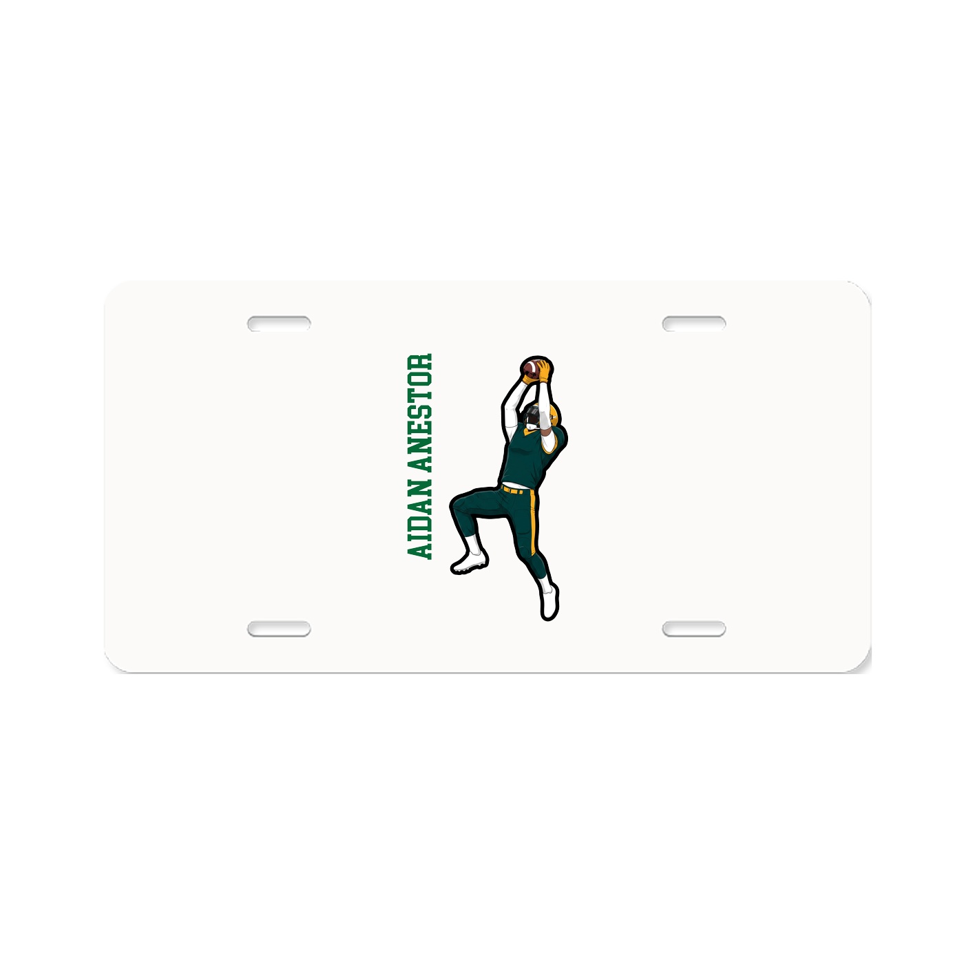 License Plate — Name Vertical in Classic