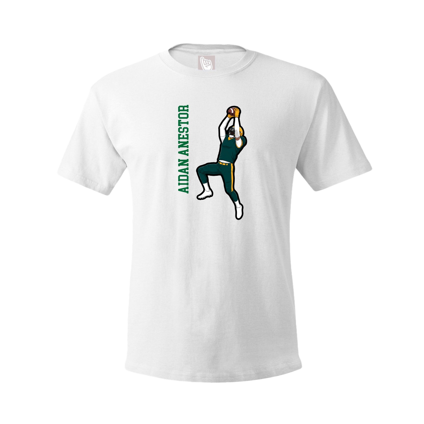 Tee — Name Vertical in White