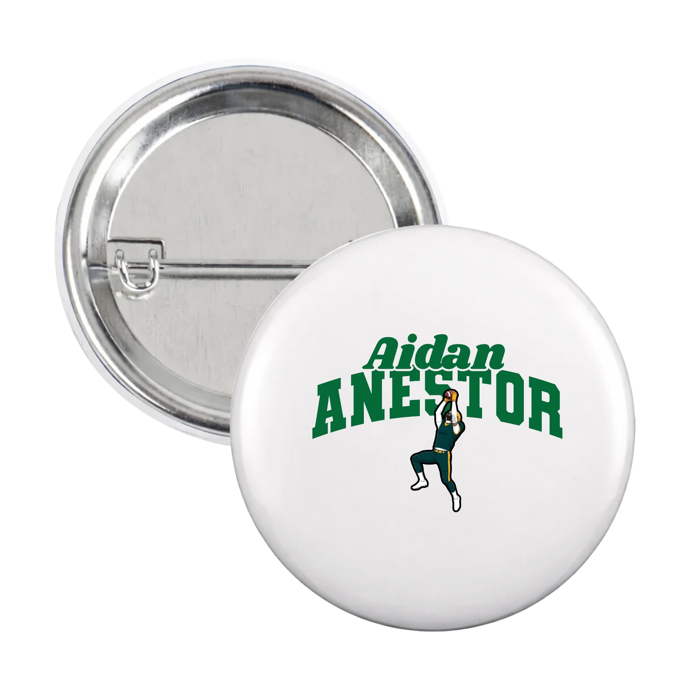 Game Day Button — Signature Arch in White