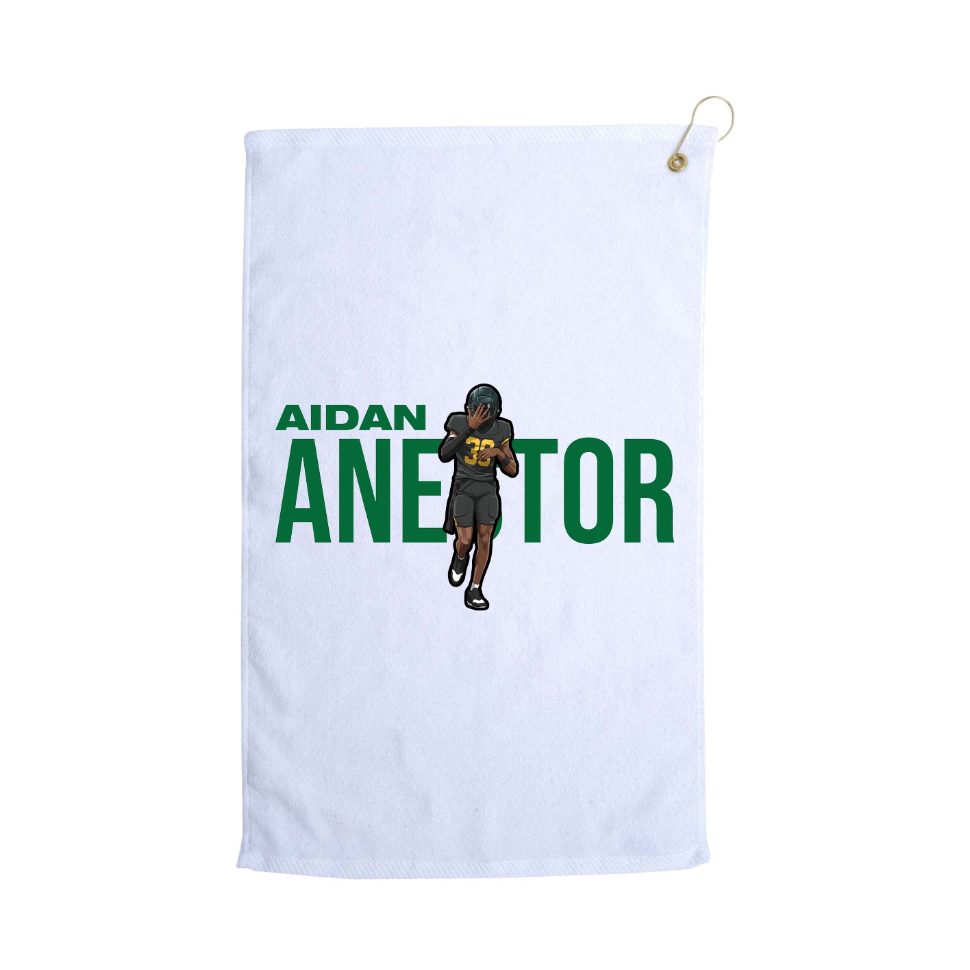 Golf Towel — Player Name in White