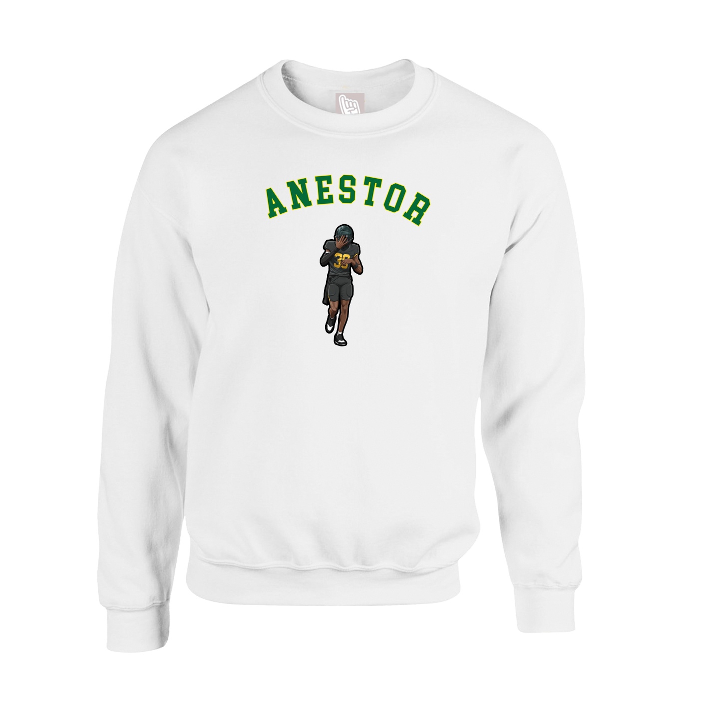 Fleece Crew — Shirsey Arch in White