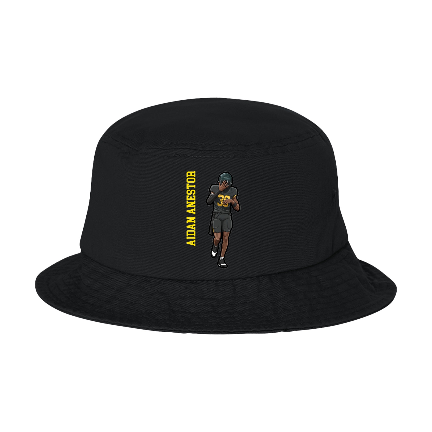 Bucket Cap — Name Vertical in Black