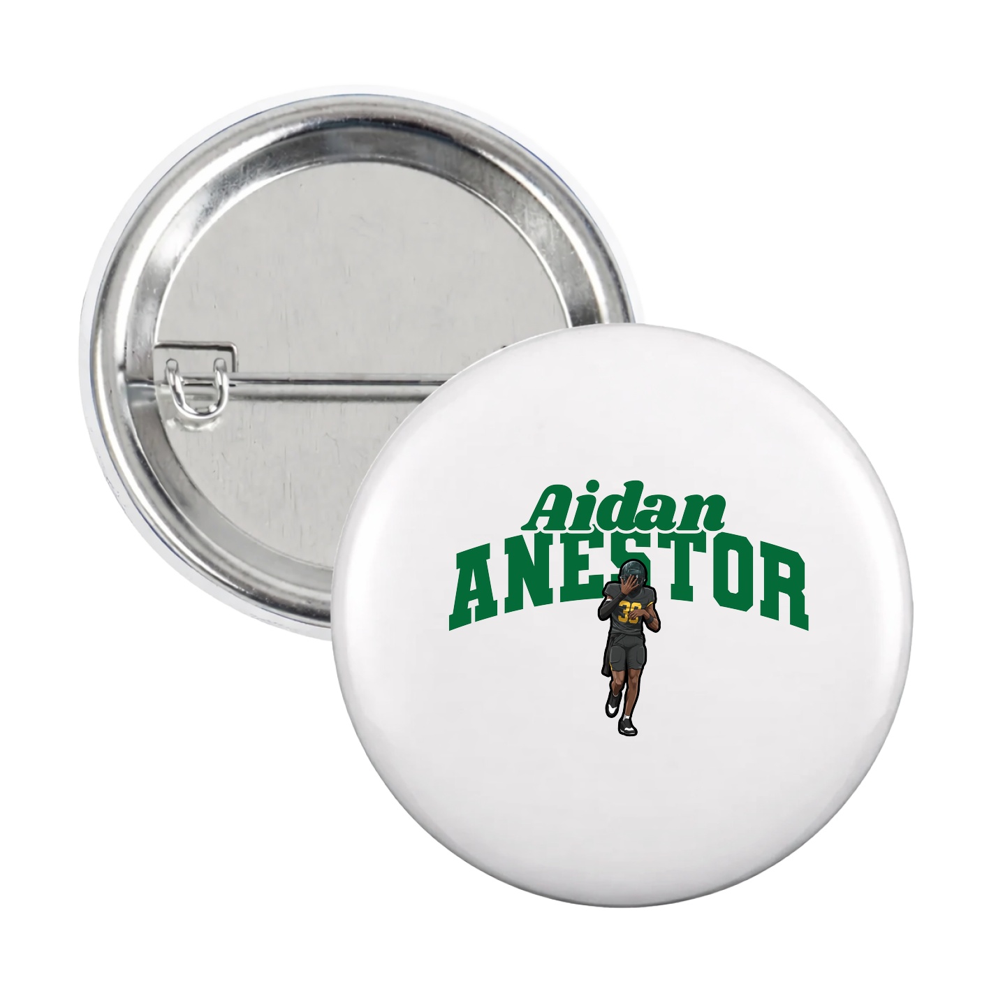 Game Day Button — Signature Arch in White