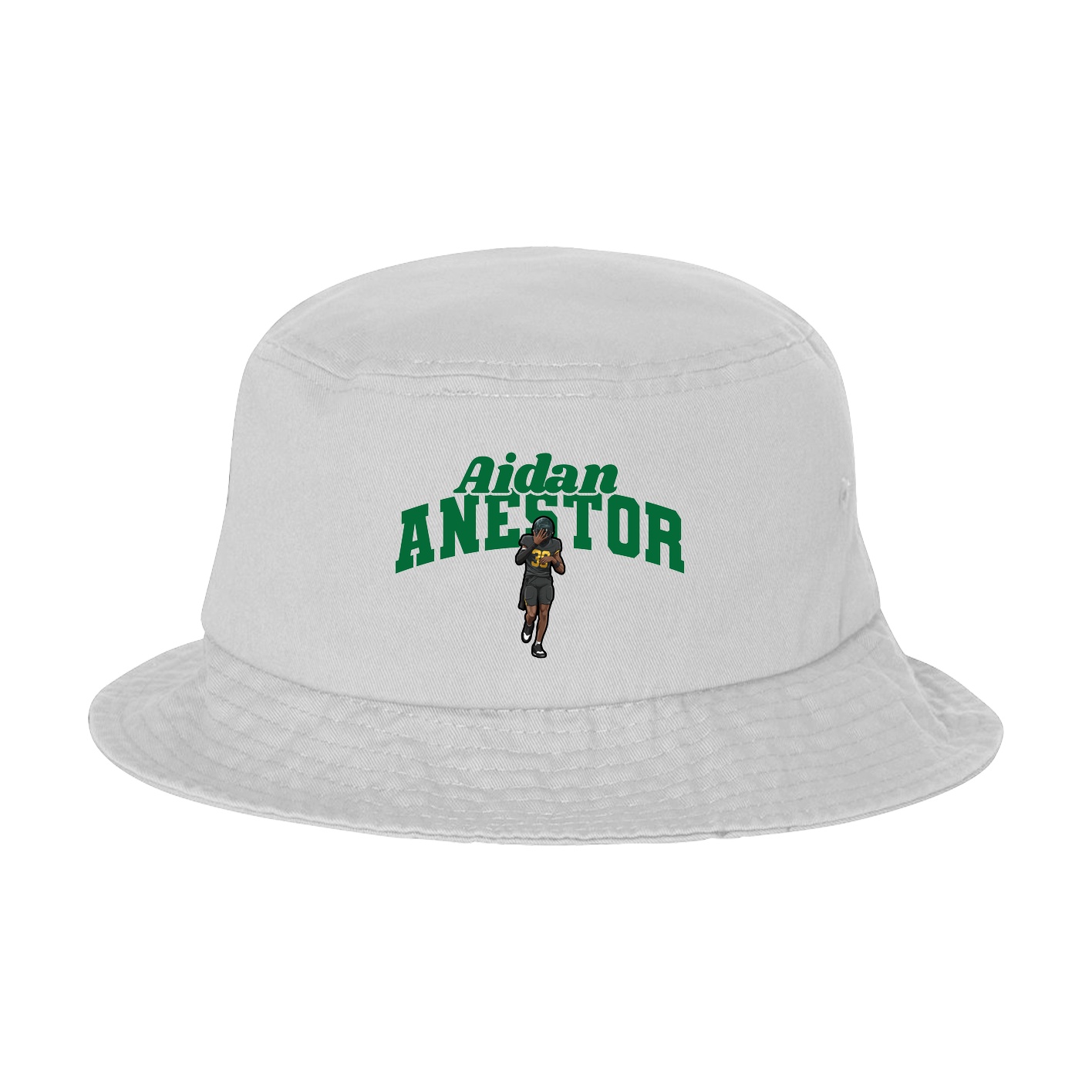 Bucket Cap — Signature Arch in White