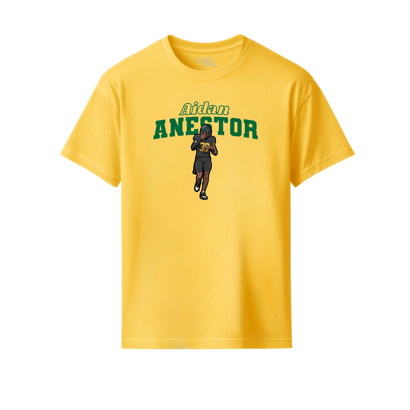Youth Tee — Name Arch in Yellow