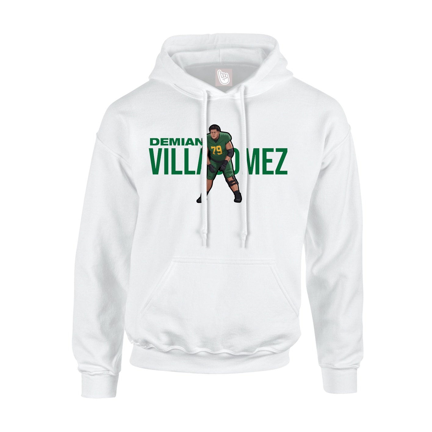 Youth Hoodie — Player Name in White