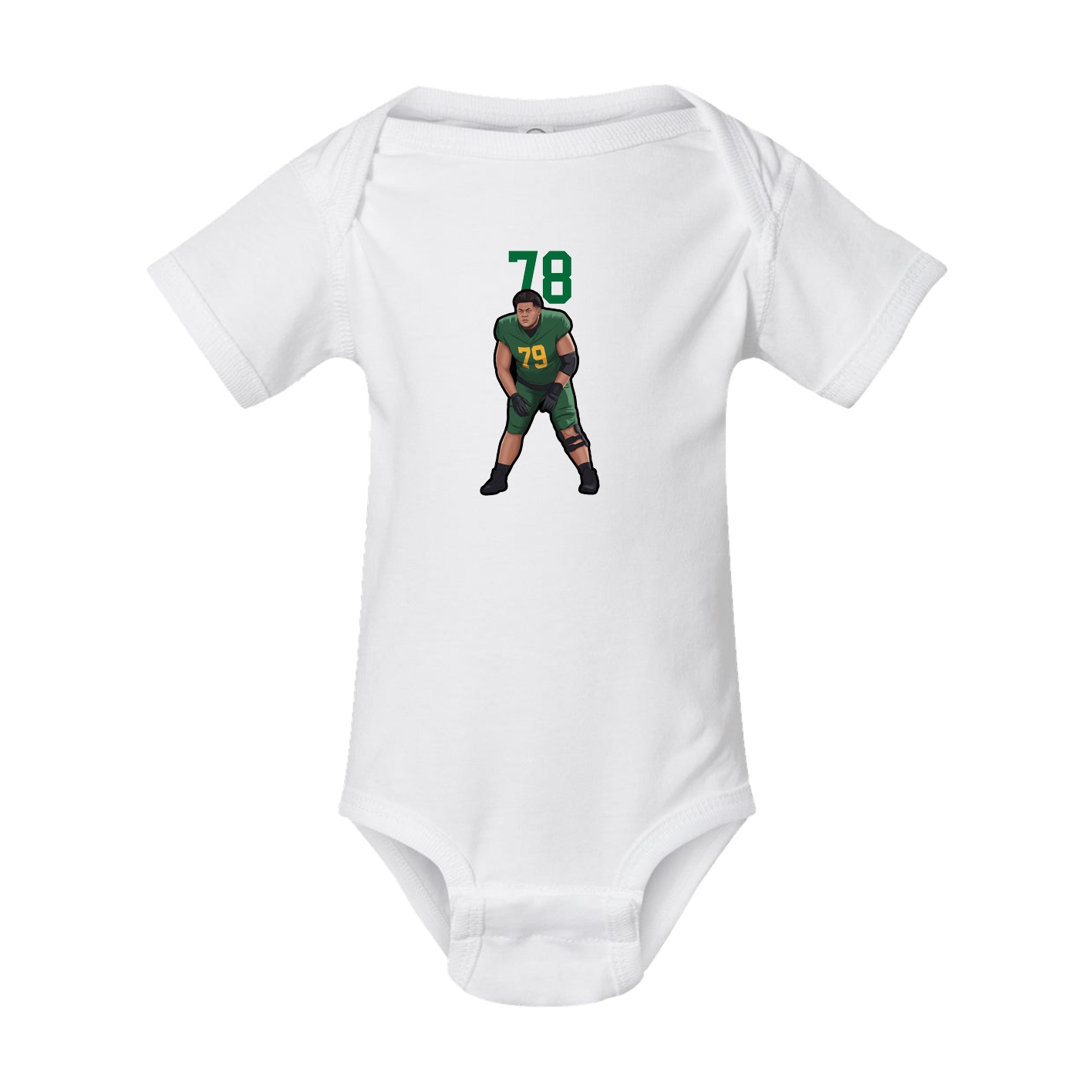 Baby Onesie — Number Top in White