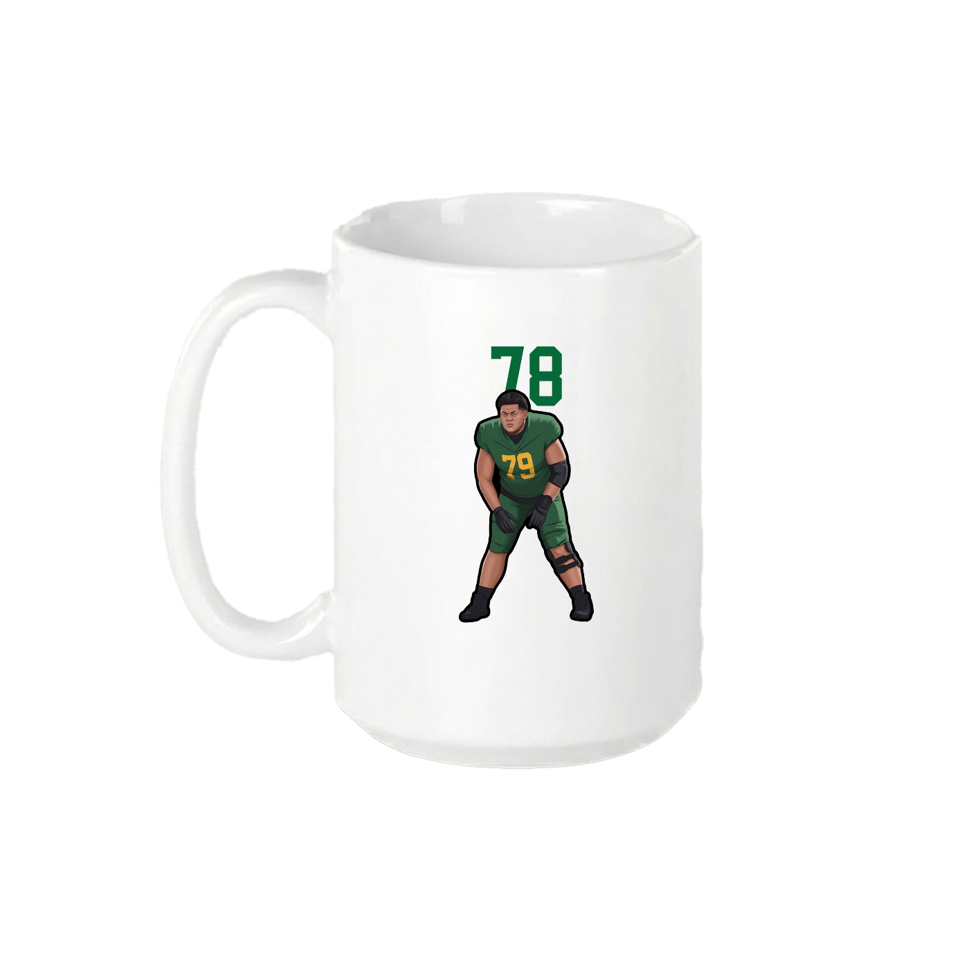 15oz Coffee Mug — Number Top in White