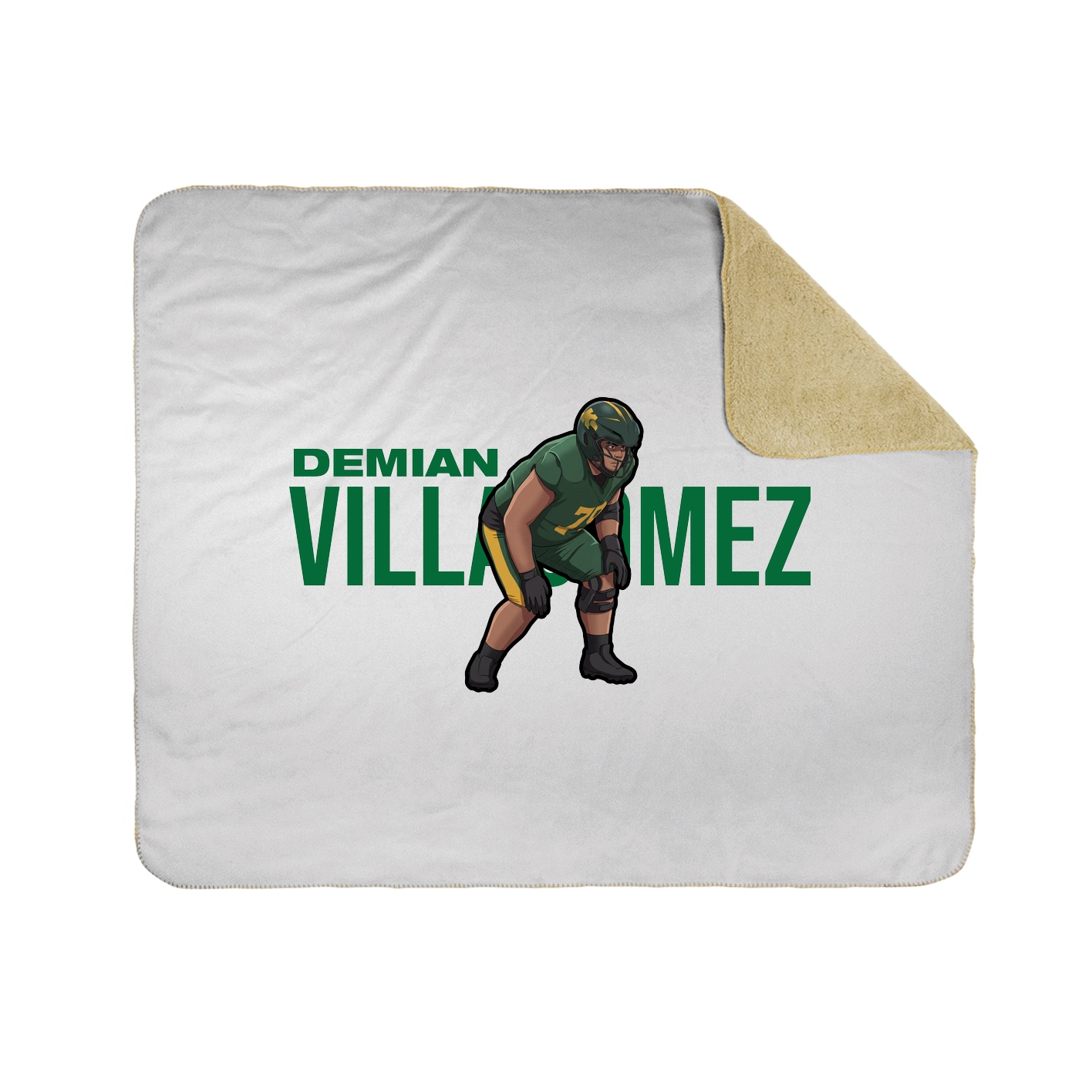 Throw Blanket — Player Name in White