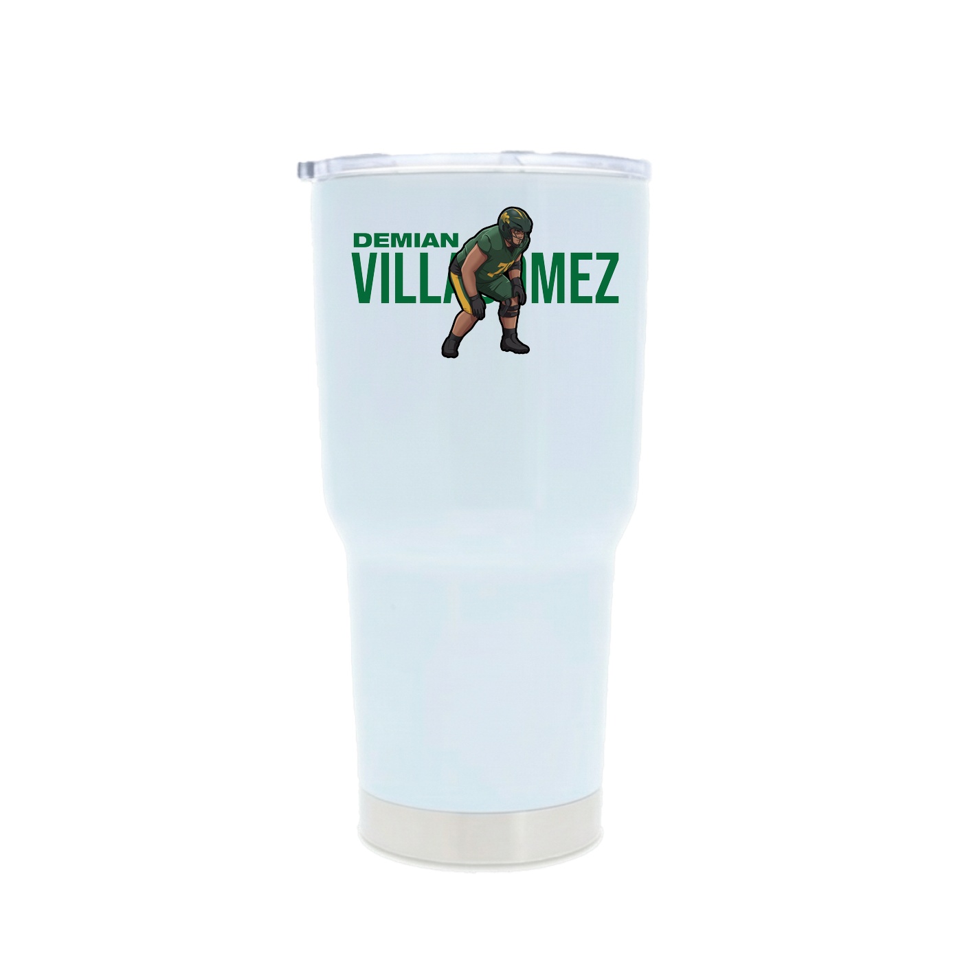 30oz Stainless Steel Tumbler — Player Name in White