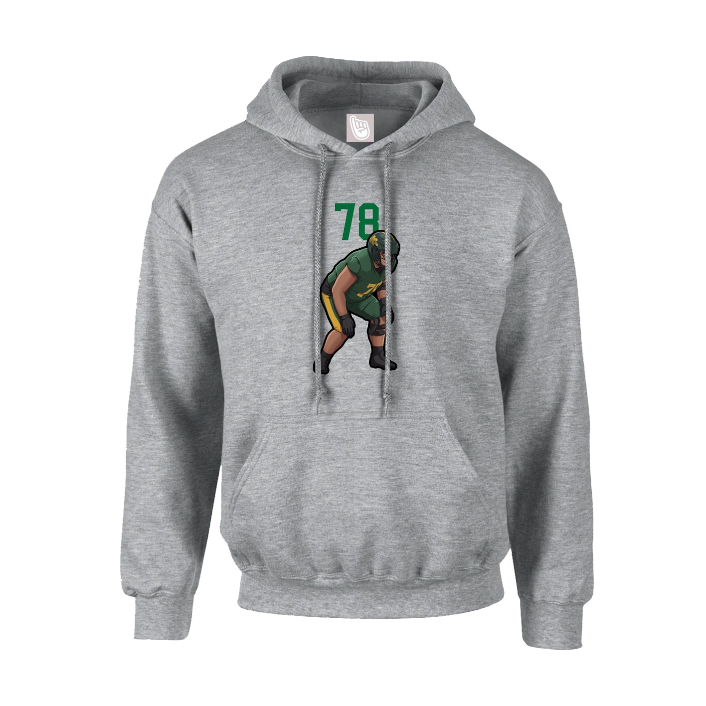 Hoodie — Number Top in Grey