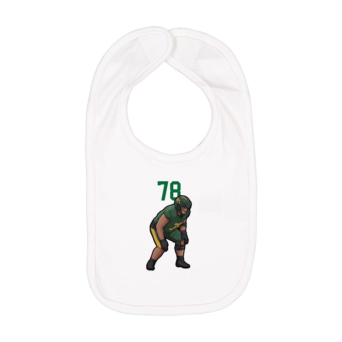 Infant Bib — Number Top in White