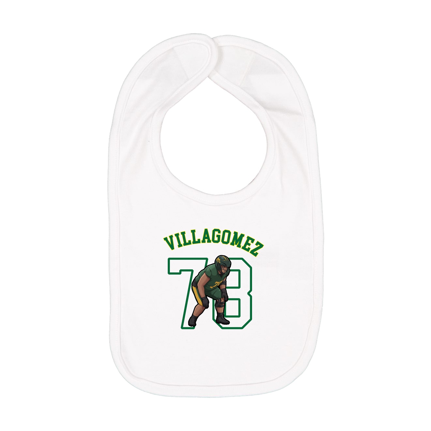 Infant Bib — Shirsey Arch in White