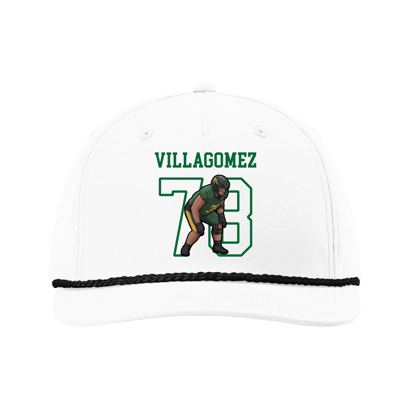 Five-Panel Classic Rope Cap — Shirsey in White