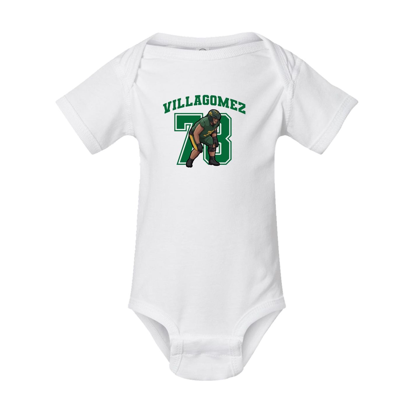 Baby Onesie — Number in White
