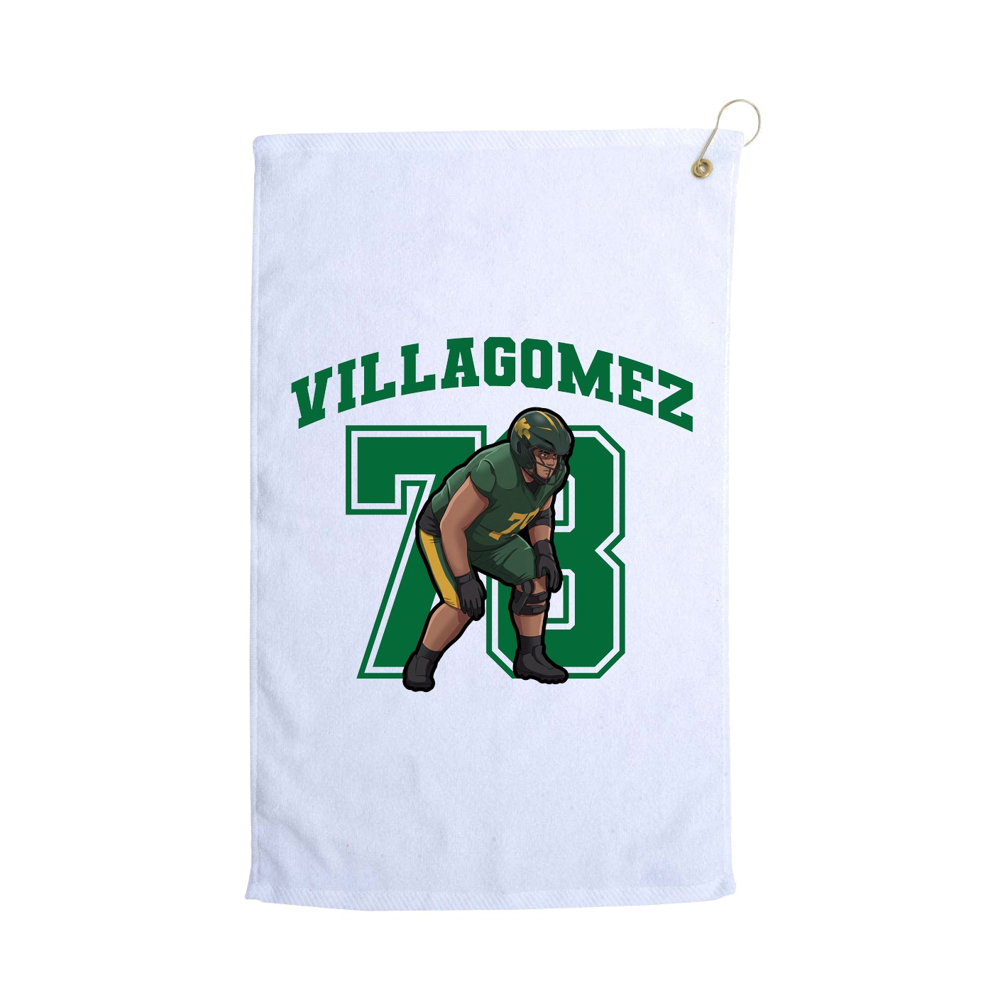 Golf Towel — Number in White