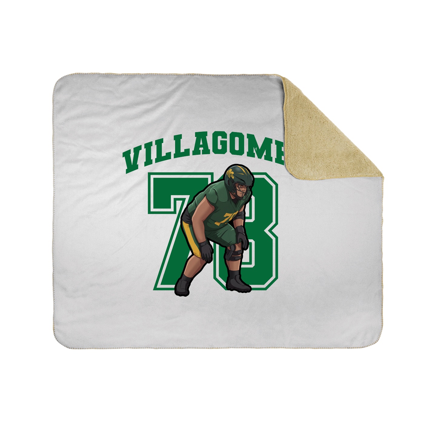 Throw Blanket — Number in White