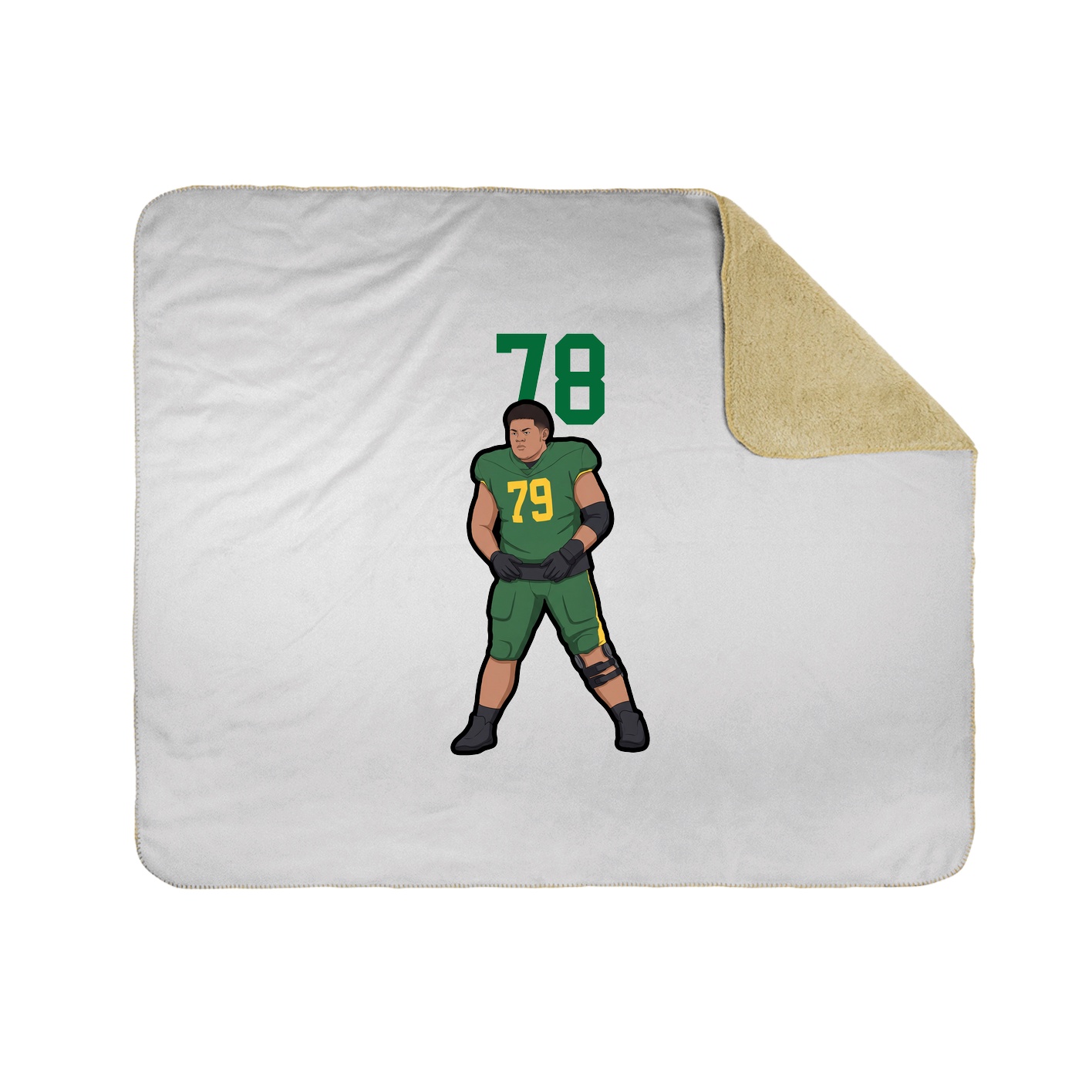 Throw Blanket — Number Top in White