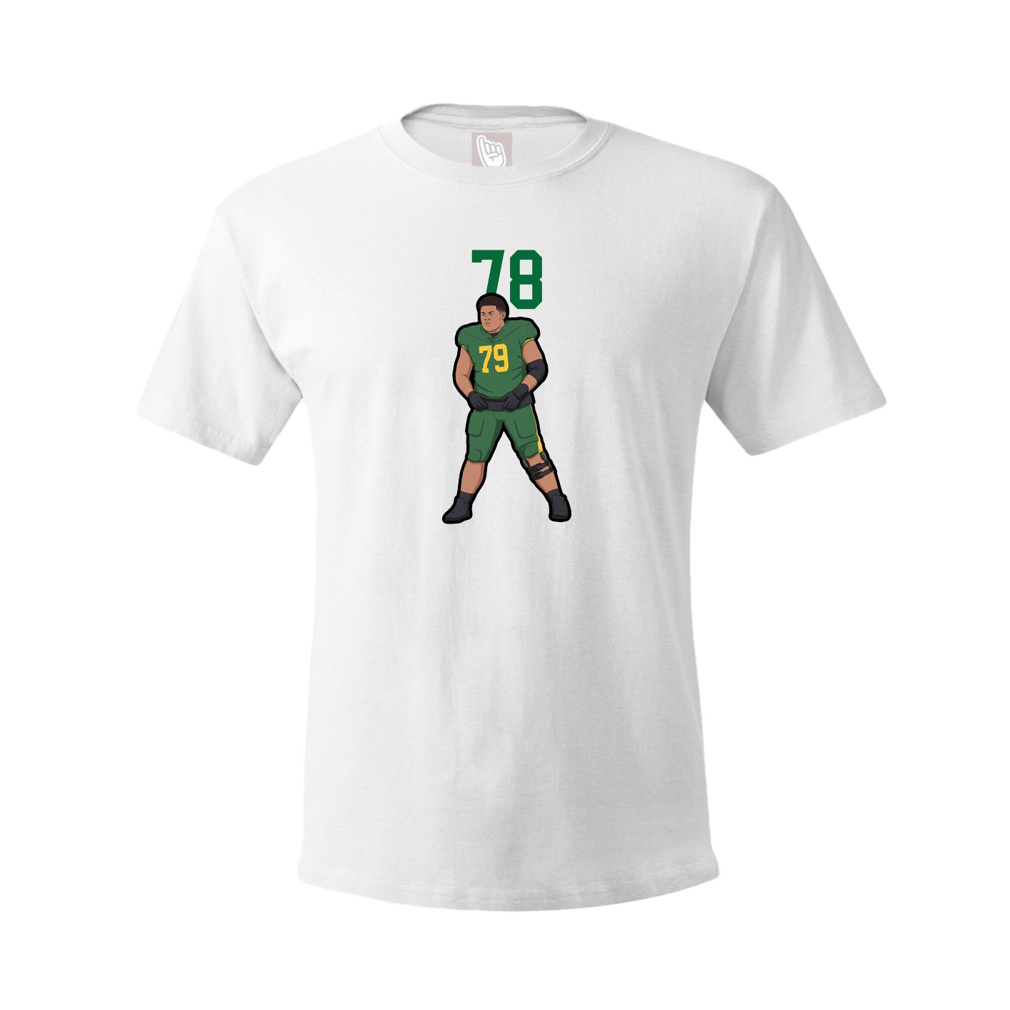 Youth Tee — Number Top in White