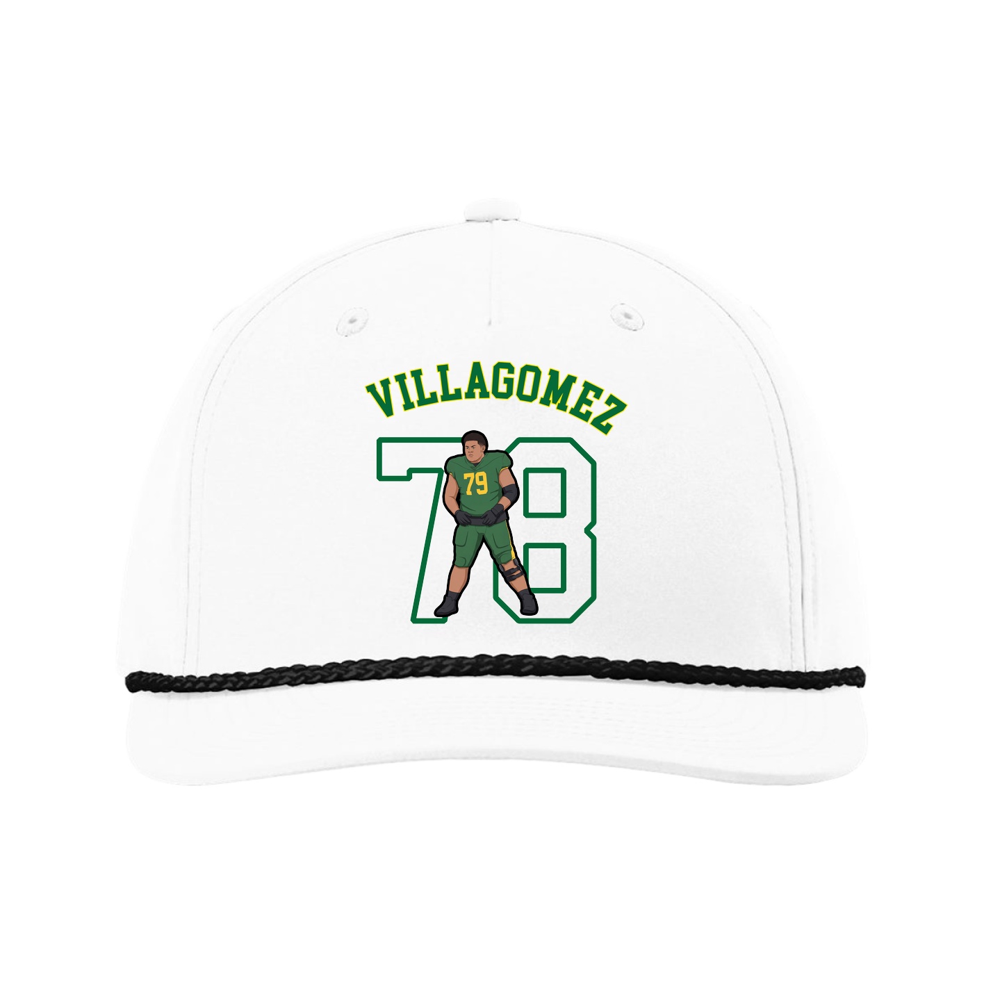 Five-Panel Classic Rope Cap — Shirsey Arch in White