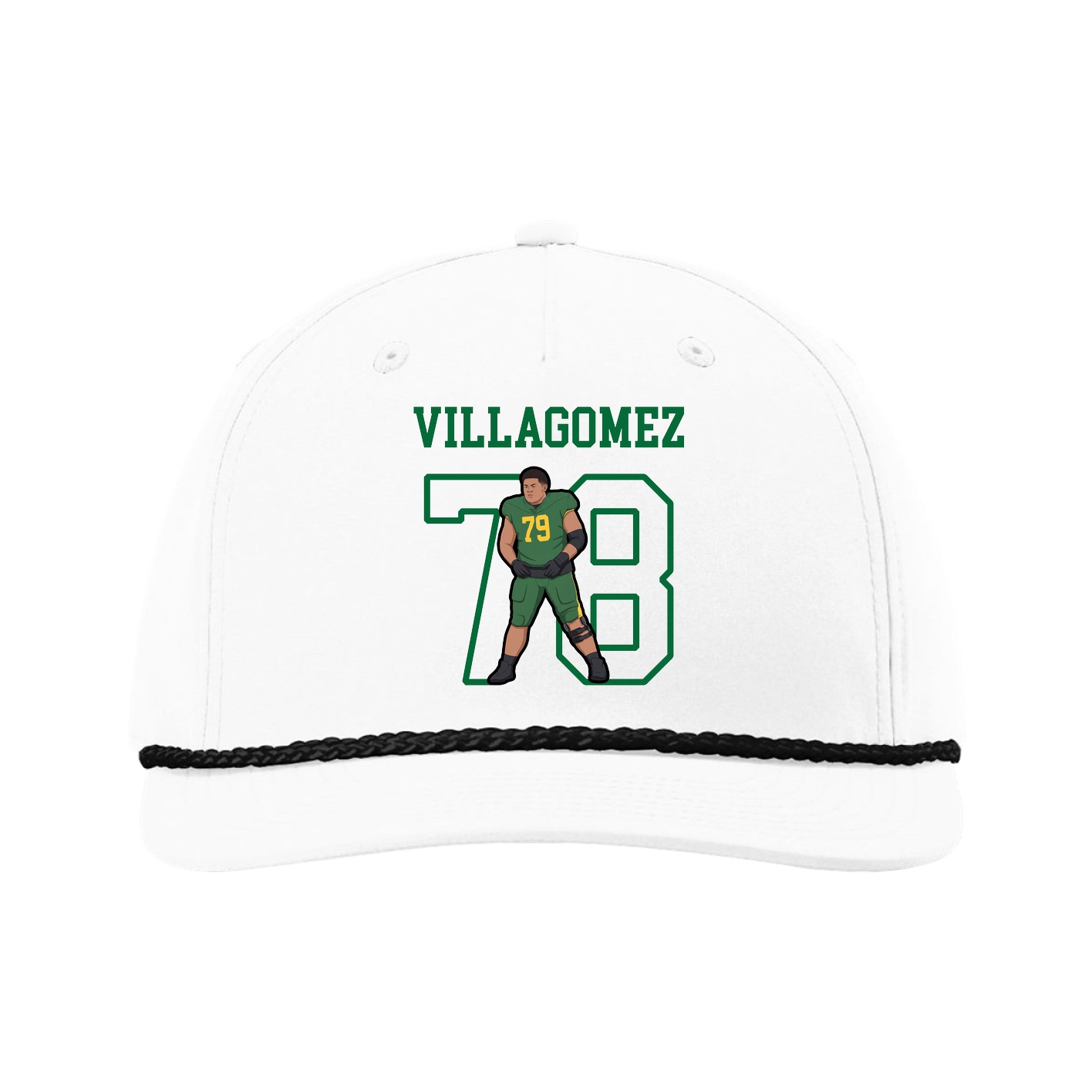 Five-Panel Classic Rope Cap — Shirsey in White